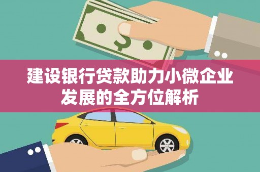 神冈建设银行贷款助力小微企业发展的全方位解析