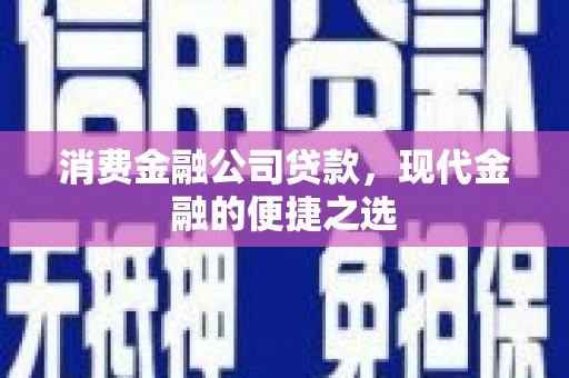 神冈消费金融公司贷款，现代金融的便捷之选